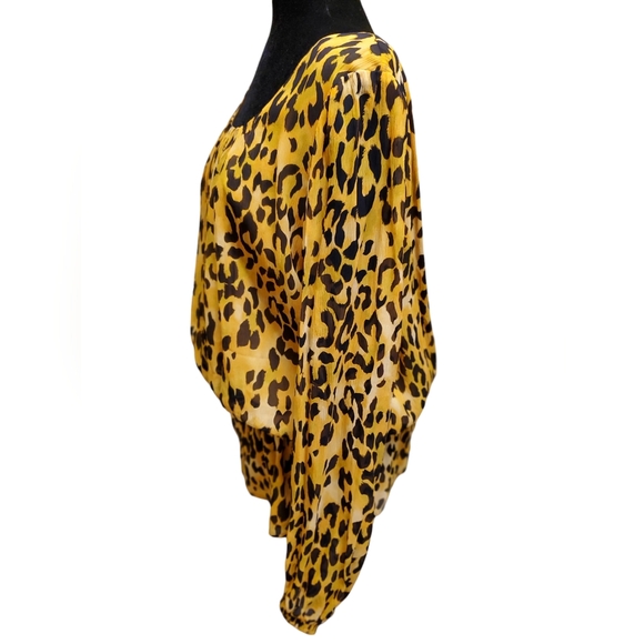 Saint John, Cheeta Print, Yellowish Orange With Brown Spots Size 16 - Picture 4 of 5